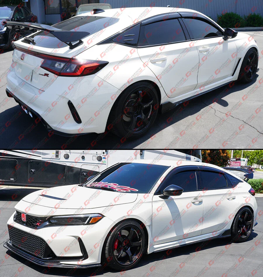For 2022-2026 Honda Civic Hatchback Type R FL5 M Style Gloss Black Side Window Louver - Image 8