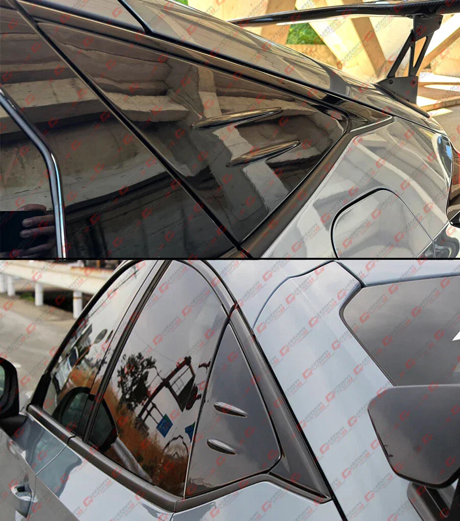 For 2022-2026 Honda Civic Hatchback Type R FL5 M Style Gloss Black Side Window Louver - Image 9