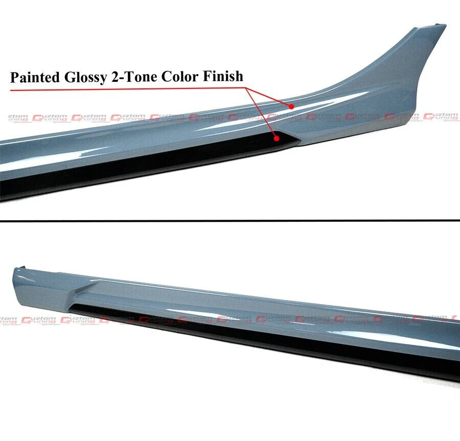 For 2022-2026 Honda Civic GF Bodykit V1 Sonic Gray Black 2 Tone Side Skirt Extension - Image 3