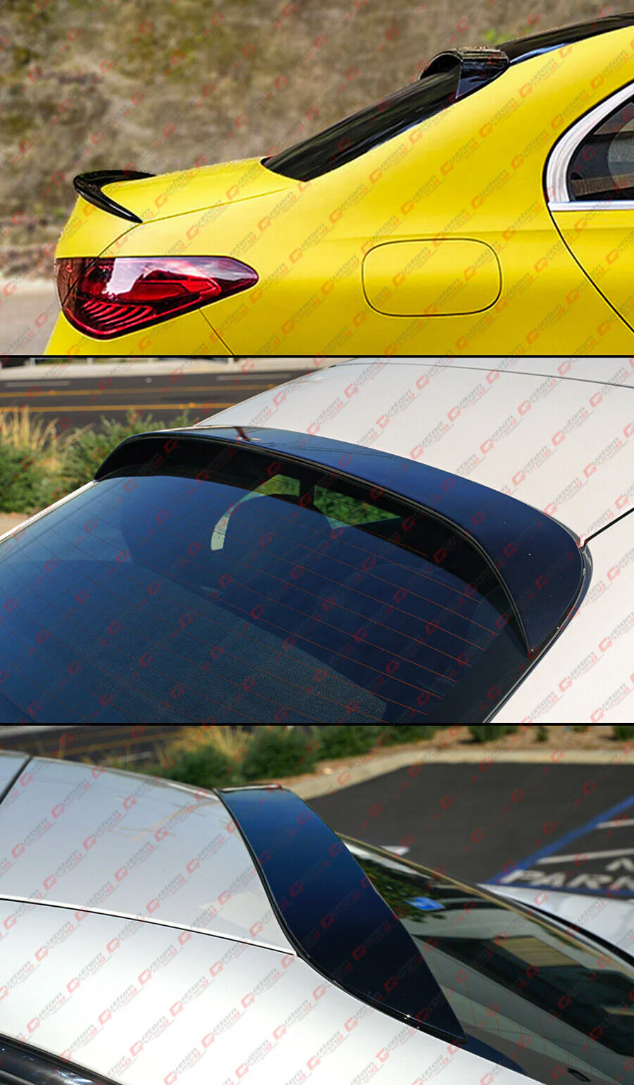 For 2022-2025 Mercedes W206 C300 C43 Sedan GLOSS BLACK Rear Roof Spoiler Wing - Image 4
