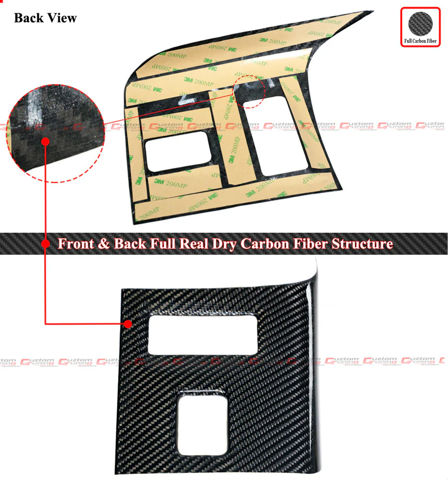 For 2022-2026 Subaru BRZ Toyota GR86 Real Dry Carbon Fiber Center Console Trim Cover - Image 3