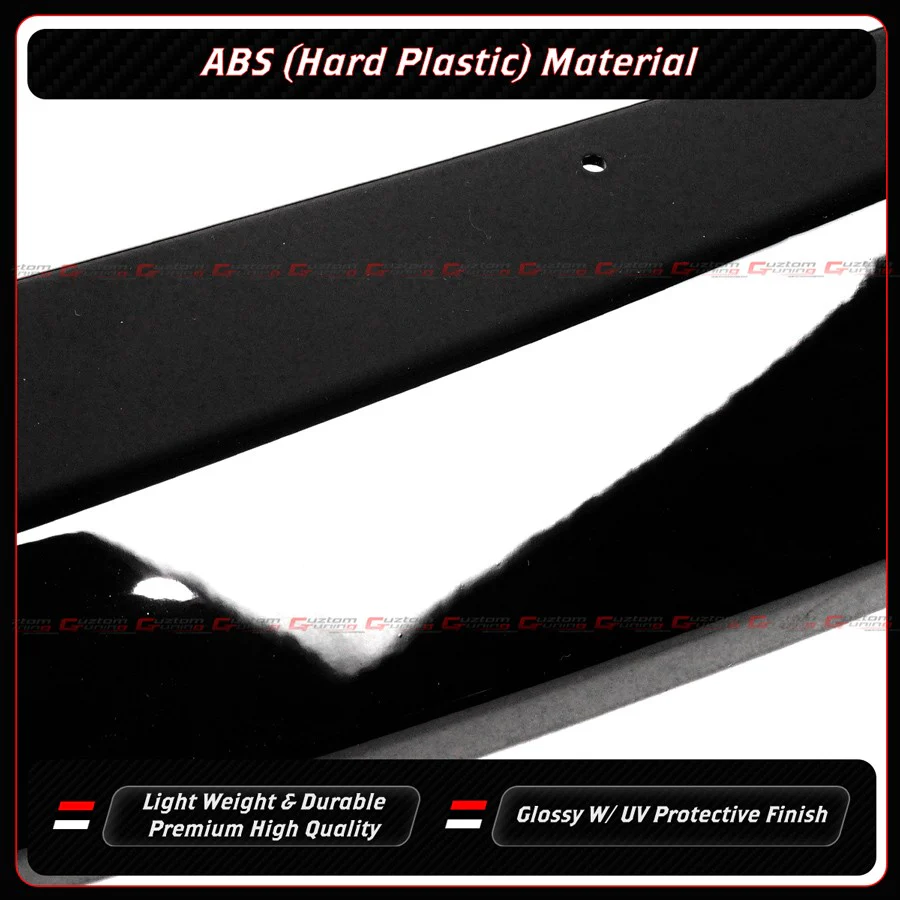 For 2022-2025 Subaru WRX Gloss Black Shark Fin Vortex Bumper Diffuser + Corner Spats - Image 3