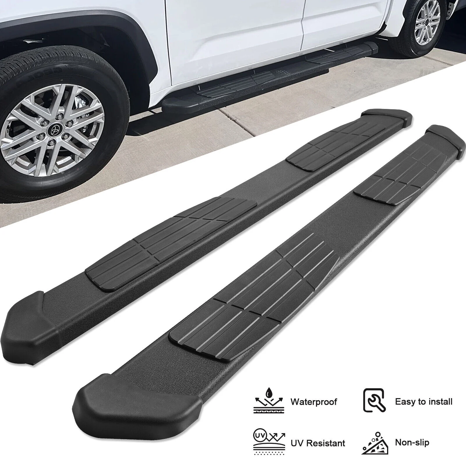 6.5" Running Boards For 2022-2026 Toyota Tundra Crew Max Side Step Nerf Bar - Image 10