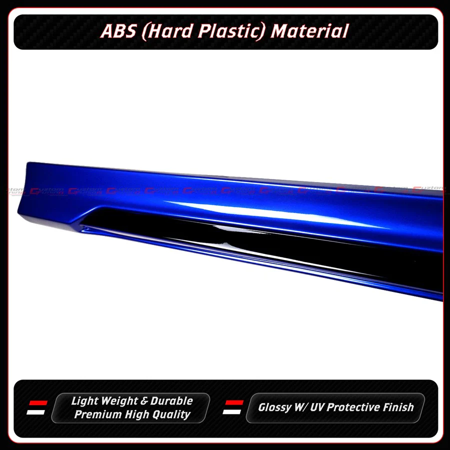 For 2022-2026 Honda Civic MCX Style Aegean Blue Black 2 Tone Side Skirt Extension - Image 6