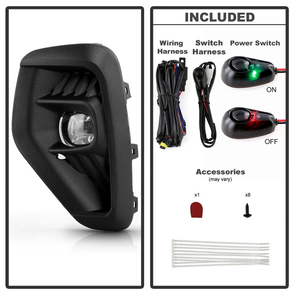 For 2023 2024 2025 Ford Escape LED Bumper Fog Lights Driving Lamps w/ Switch Set - Image 4
