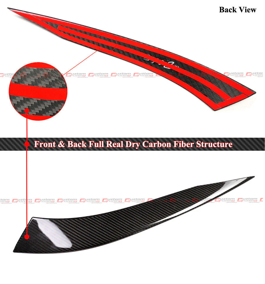 For 2023-2025 BMW G87 M2 Dry Carbon Fiber Headlight Eyelid Eyebrow Trim Cover Accent - Image 3