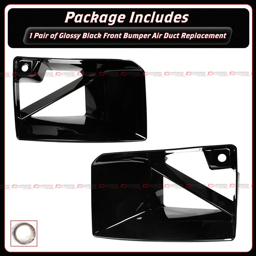 For 2023-2025 BMW G87 M2 MP Style Gloss Black Front Bumper Air Duct Vent Replacement - Image 3