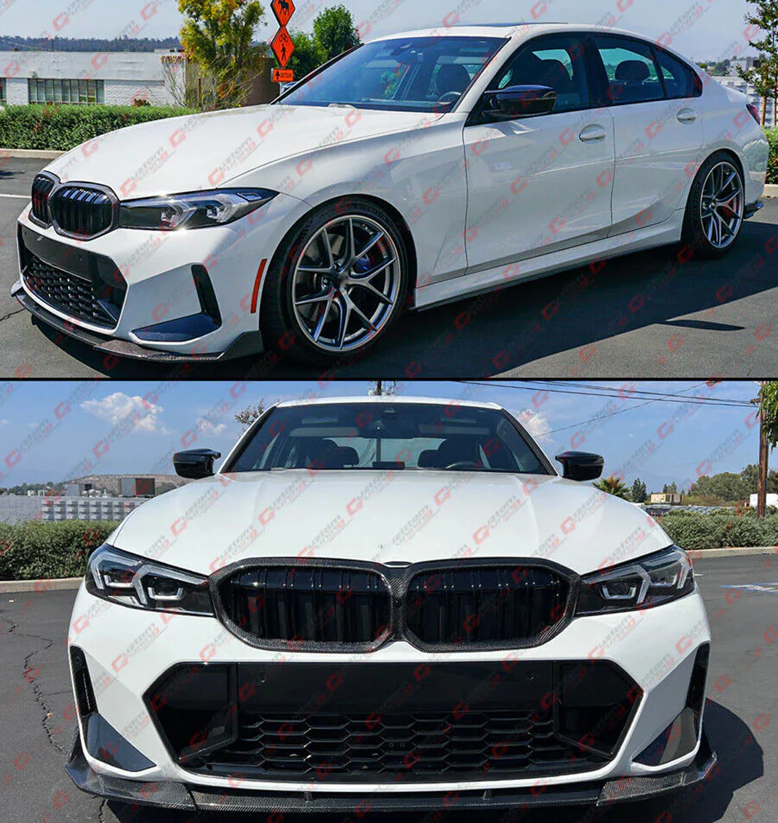 For 2023-2025 BMW M340i 330i G20 LCI M-Sport Real Carbon Fiber Front Bumper Lip Splitter - Image 5