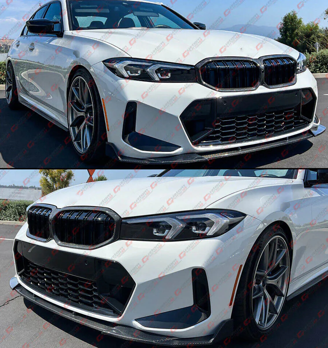 For 2023-2025 BMW M340i 330i G20 LCI M-Sport Real Carbon Fiber Front Bumper Lip Splitter - Image 6