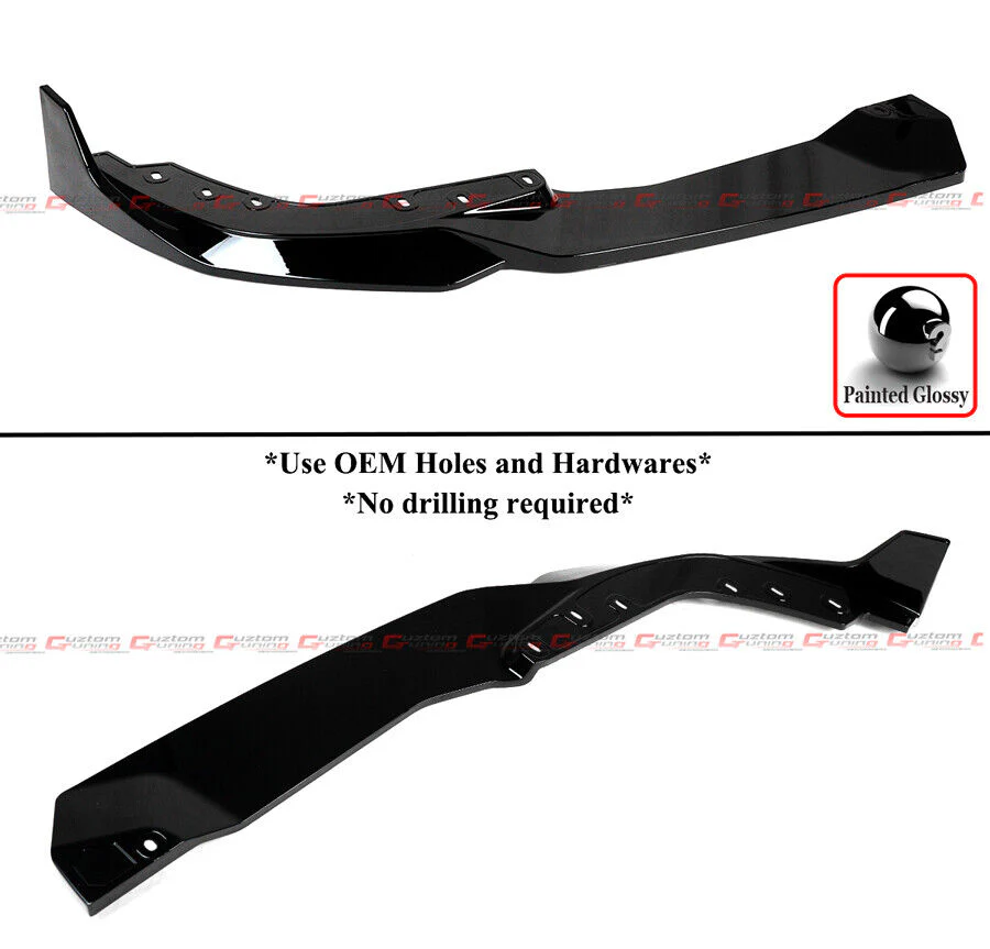 For 2023-2025 BMW M340i 330i M Sport G20 LCI MP Style Gloss Black Front Bumper Lip - Image 3