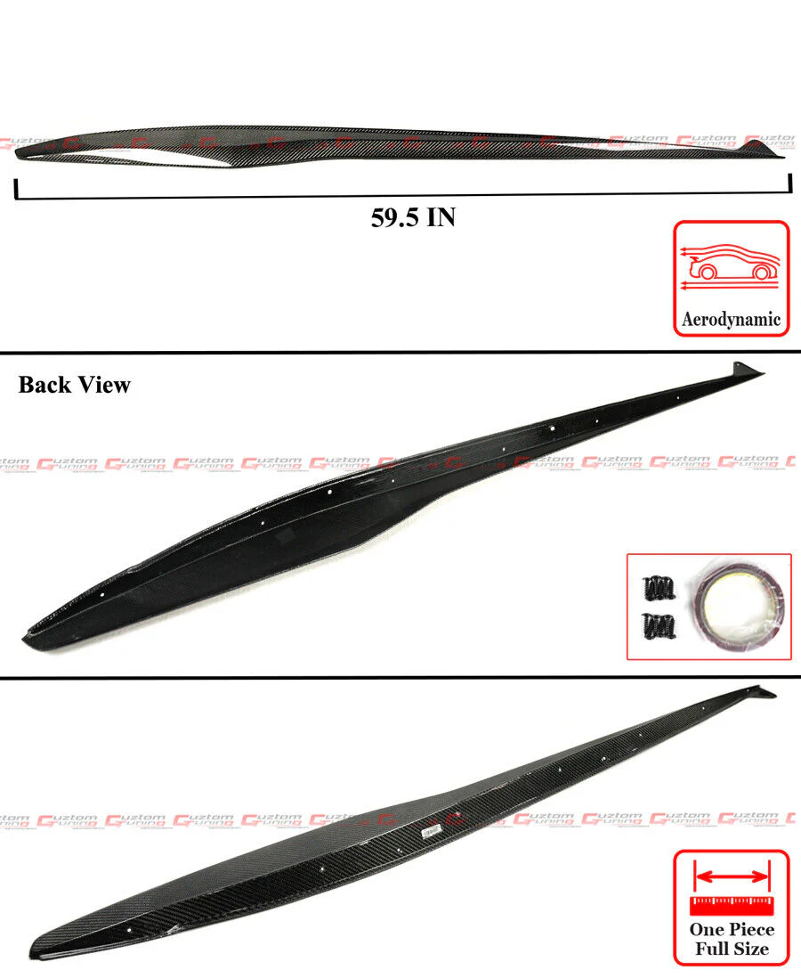 For 2023-2025 Corvette C8 Z06 Carbon Fiber Z07 Style Replacement Side Skirt Splitter - Image 2