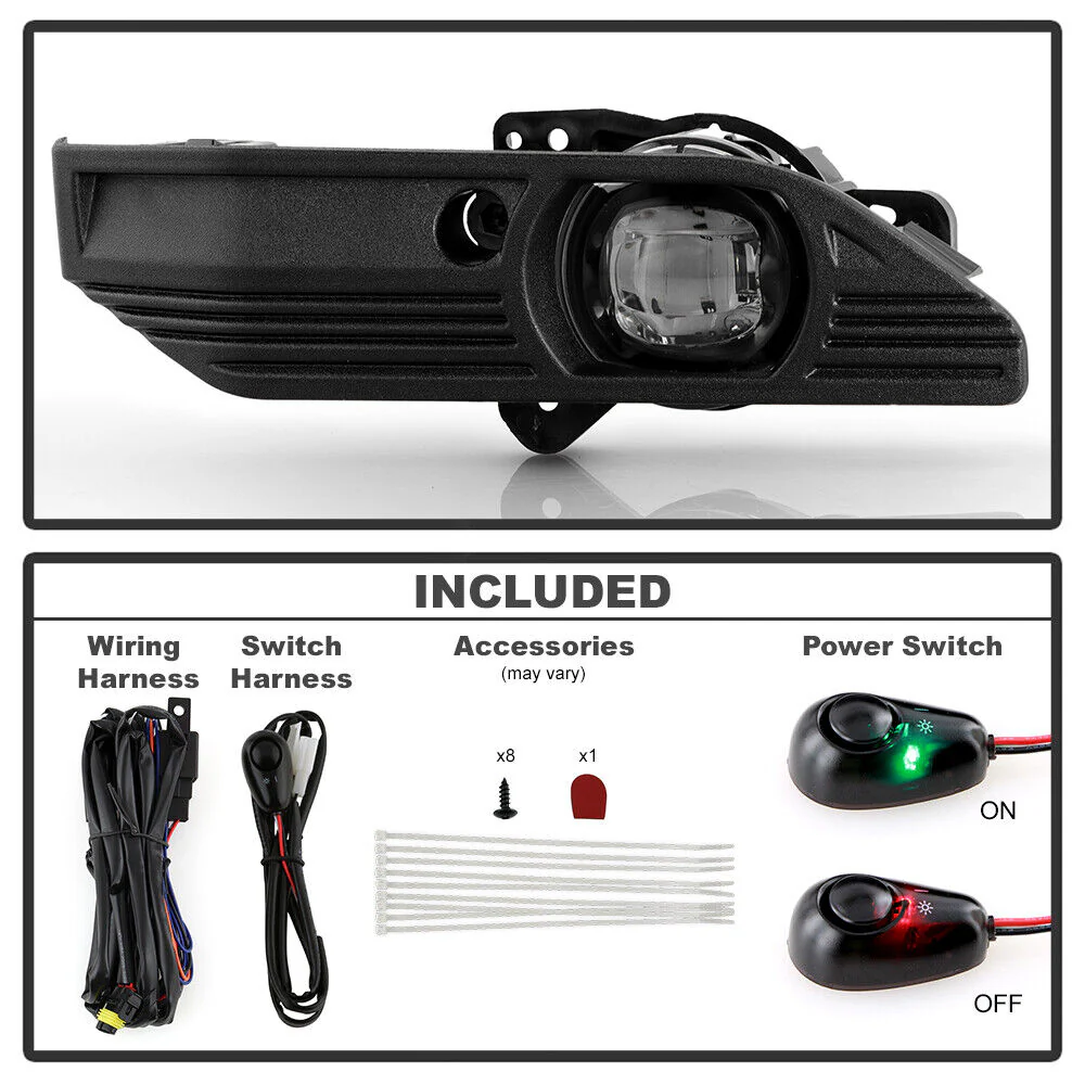 For 2023-2025 GMC Canyon LED Bumper Fog Lights Driving Lamps w/Switch Left+Right - Image 3