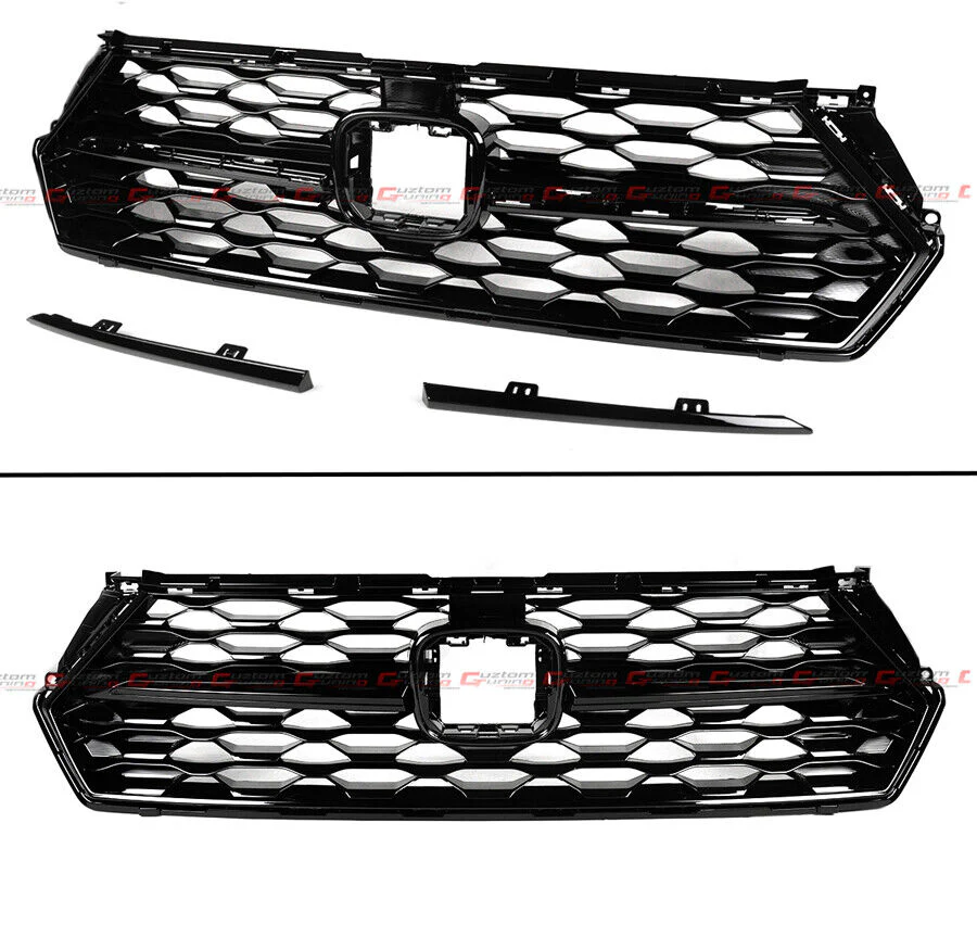 For 2023-2026 Honda Accord 11th Gen Gloss Black Front Bumper Mesh Grille - Image 4