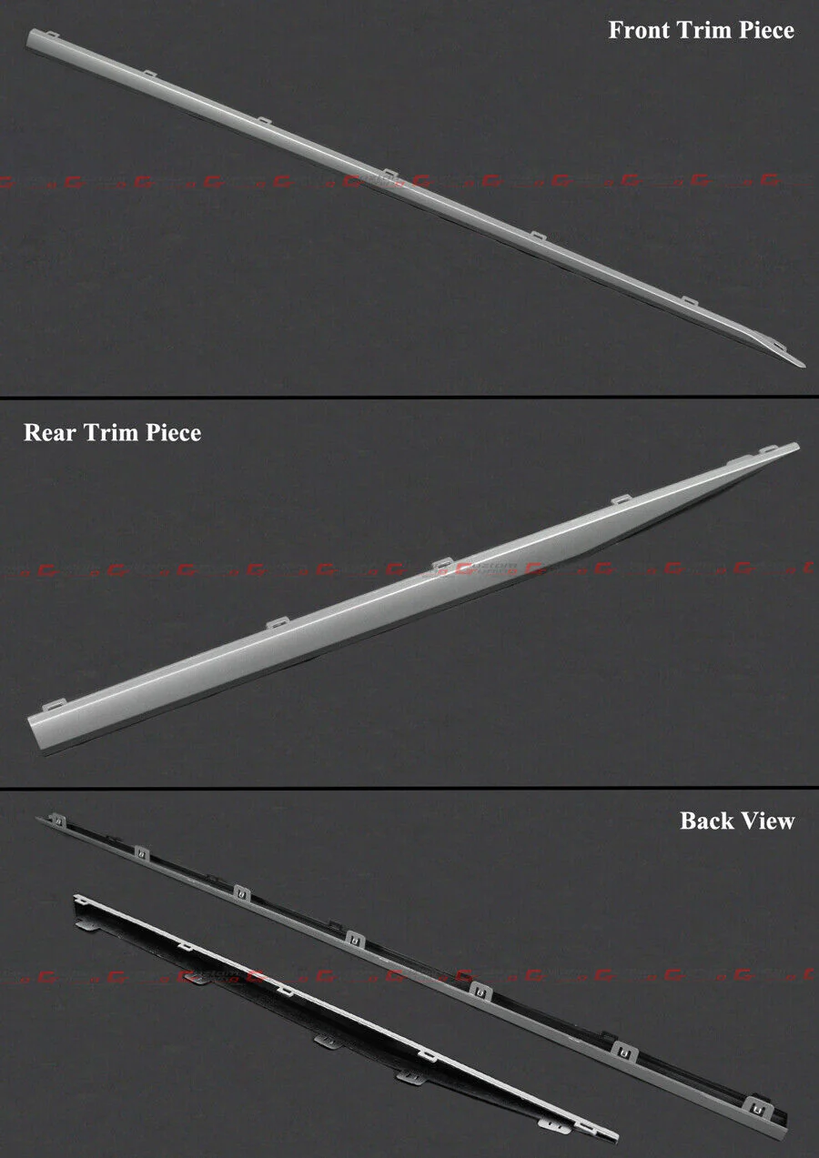 For 2023-2026 Honda Accord Black Add On Side Skirt Extension - Silver Trim - Image 5