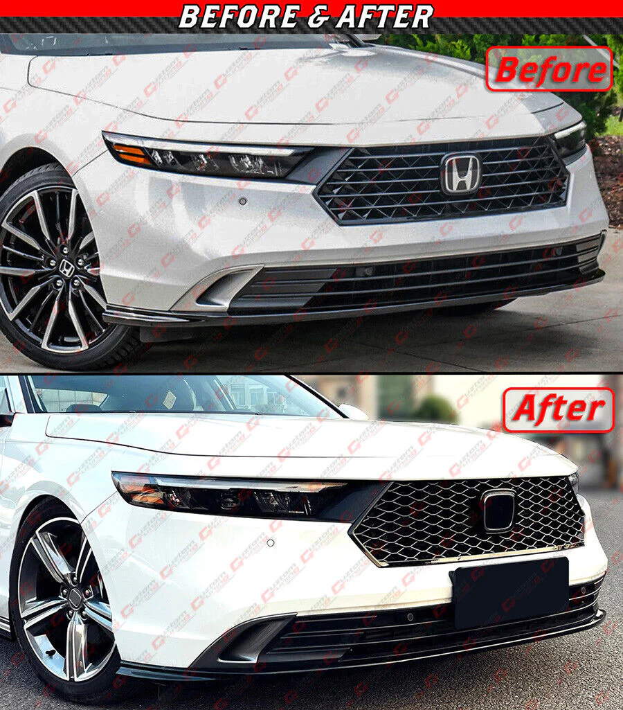 For 2023-2026 Honda Accord Front Bumper Grille Radiator Gloss Black - Image 6