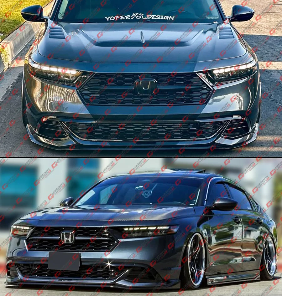 For 2023-2026 Honda Accord Yofer Black Front Mesh Grill Grille - Meteorite Gray Trim - Image 10