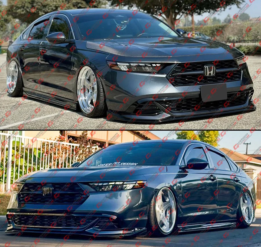 For 2023-2026 Honda Accord Yofer Black Side Skirt Extension - Meteorite Gray Trim - Image 11