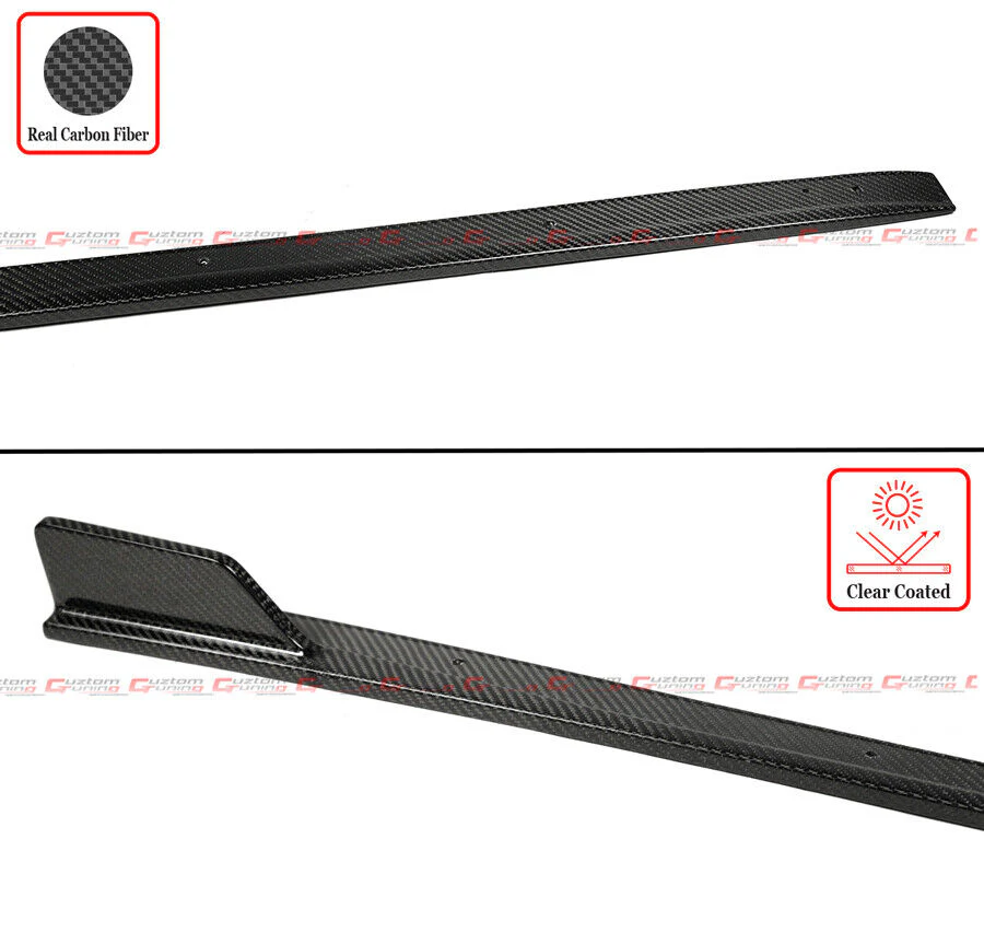 For 2023-2026 Honda Civic Type-R Carbon Fiber Reverse Winglet Side Skirt Extension - Image 2