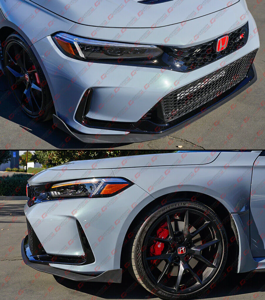 For 2023-2025 Honda Civic Type-R FL5 AG Style PU Front Bumper Lip Spoiler Splitter - Image 5