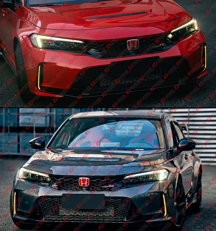 For 2023-2026 Honda Civic Type-R FL5 Amber Front Bumper Replacement LED DRL Fog Light - Image 8