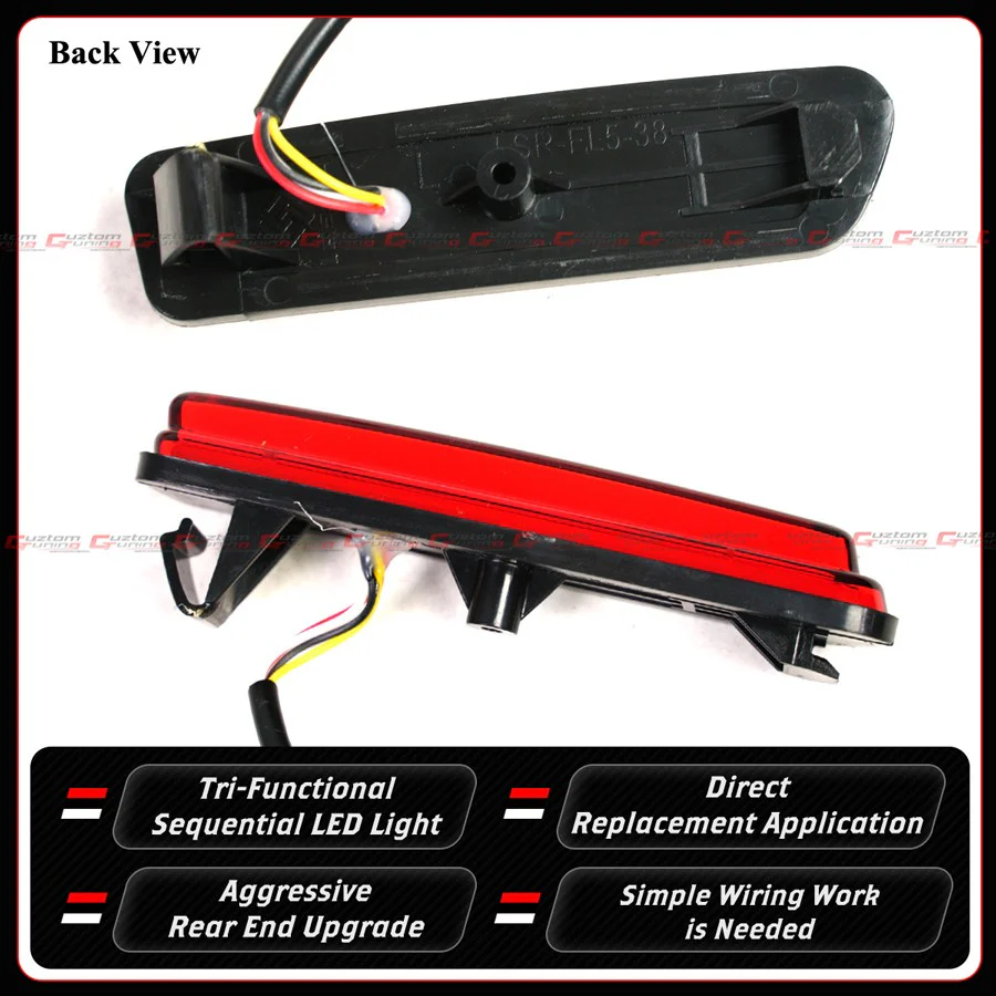 For 2023-2026 Honda Civic Type-R FL5 Rear Bumper Sequential LED DRL Side Reflector Light - Image 5