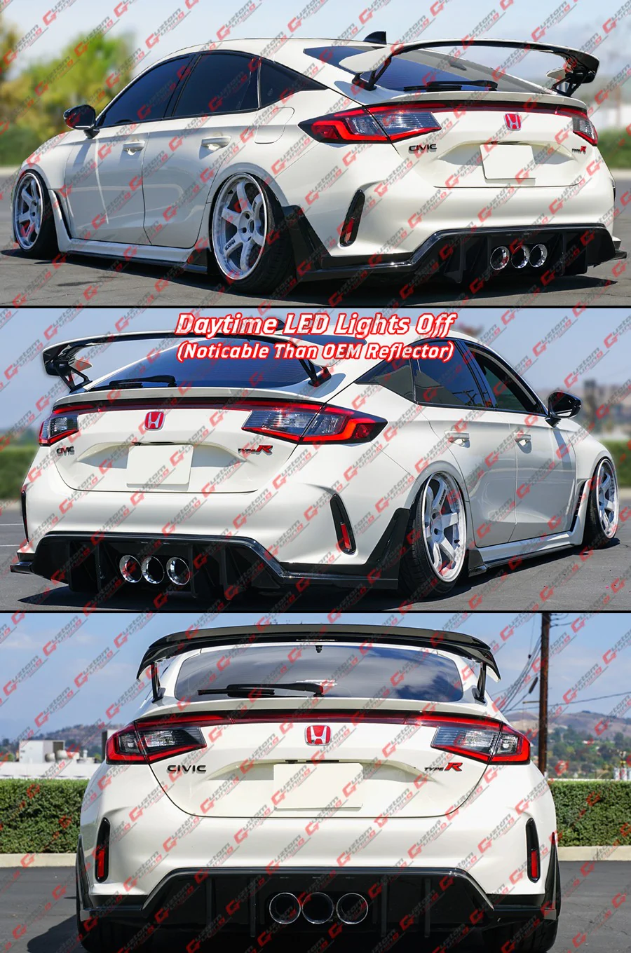 For 2023-2026 Honda Civic Type-R FL5 Rear Bumper Sequential LED DRL Side Reflector Light - Image 9