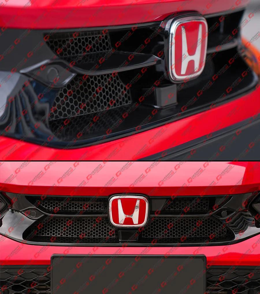 For 2023-2026 Honda Civic Type-R FL5 V Style Front Grill Grille W/ Full Carbon Fiber Mesh - Image 7