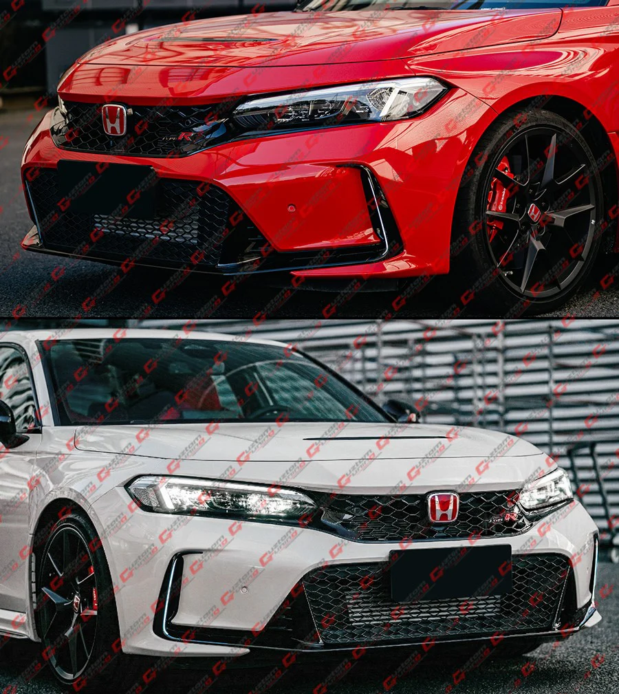 For 2023-2026 Honda Civic Type-R FL5 White Front Bumper Replacement LED DRL Fog Light - Image 8