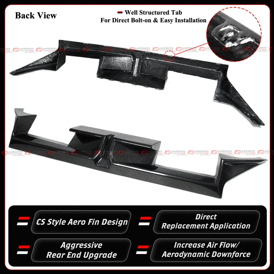 For 2023-2026 BMW G87 M2 CS Style Real Carbon Fiber Rear Bumper Diffuser Valance - Image 3
