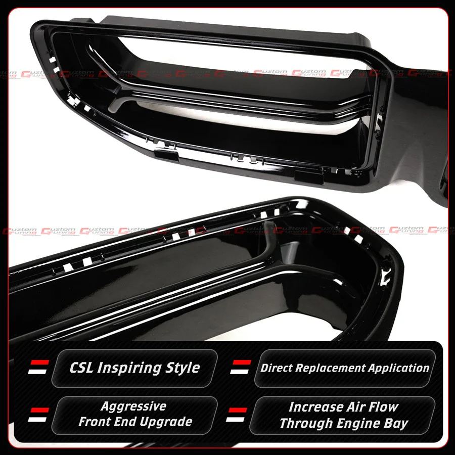 For 2023-2026 BMW G87 M2 CSL Style Gloss Black Front Upper Nose Kidney Grill Grille - Image 4