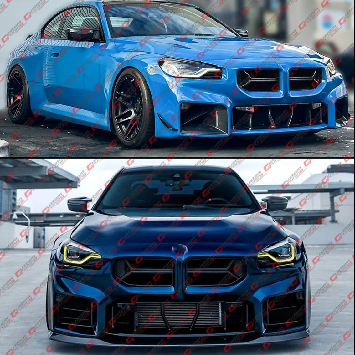 For 2023-2026 BMW G87 M2 CSL Style Gloss Black Front Upper Nose Kidney Grill Grille - Image 6