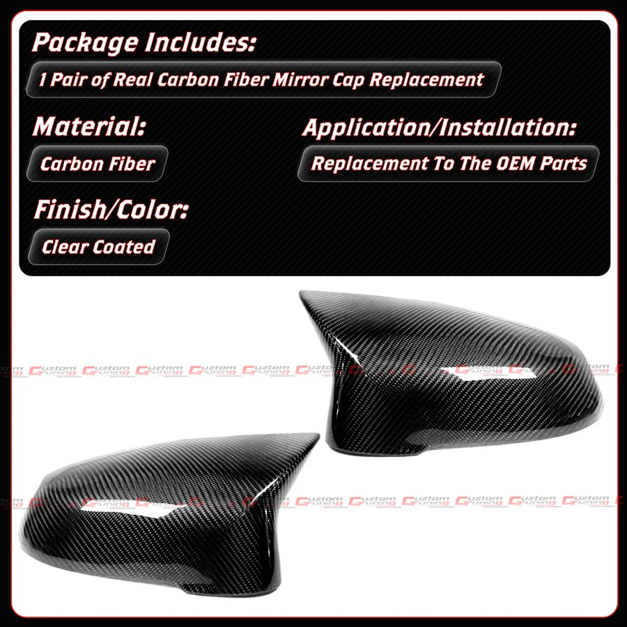 For 2023-2026 BMW X1 U11 X2 U10 M Style Real Carbon Fiber Mirror Caps Replacement - Image 2