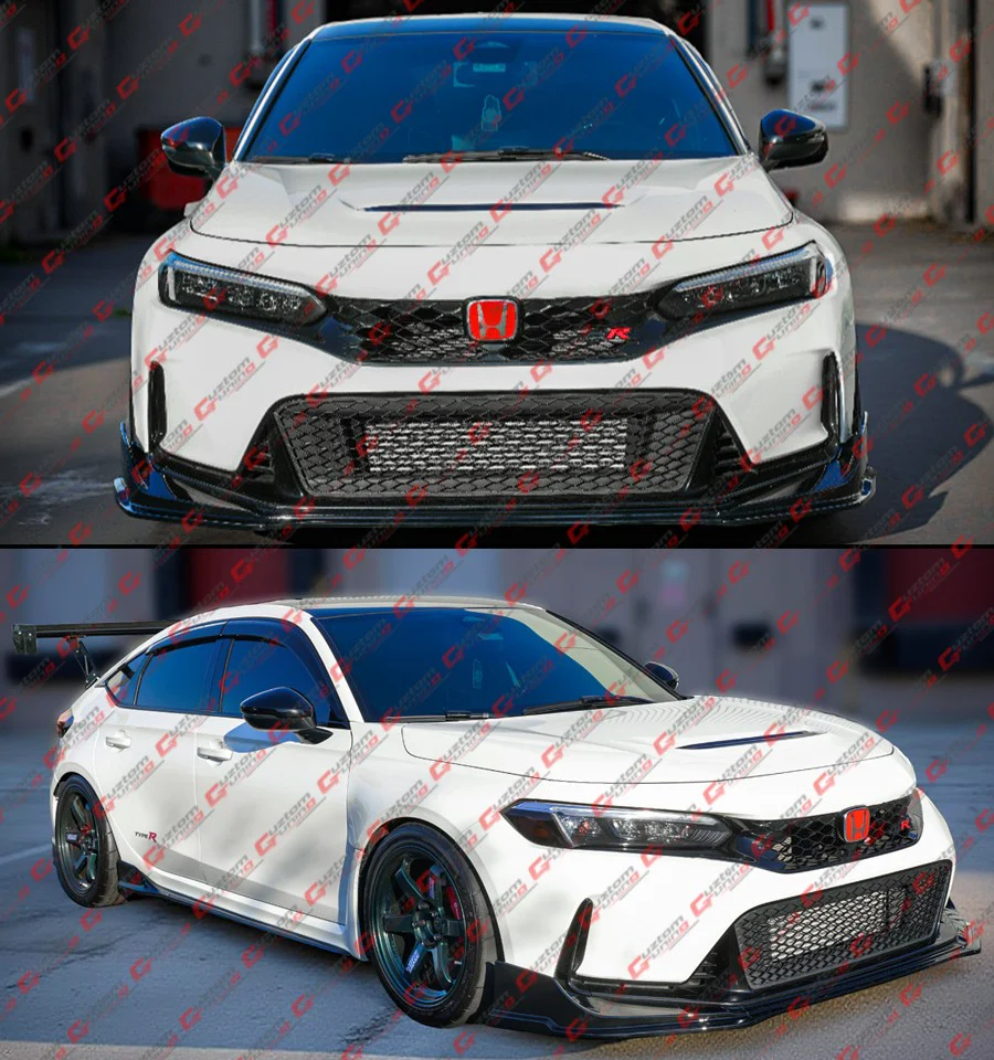 For 2023-2026 Honda Civic Type R FL5 MM Style Gloss Black Front Bumper Lip Spoiler - Image 7