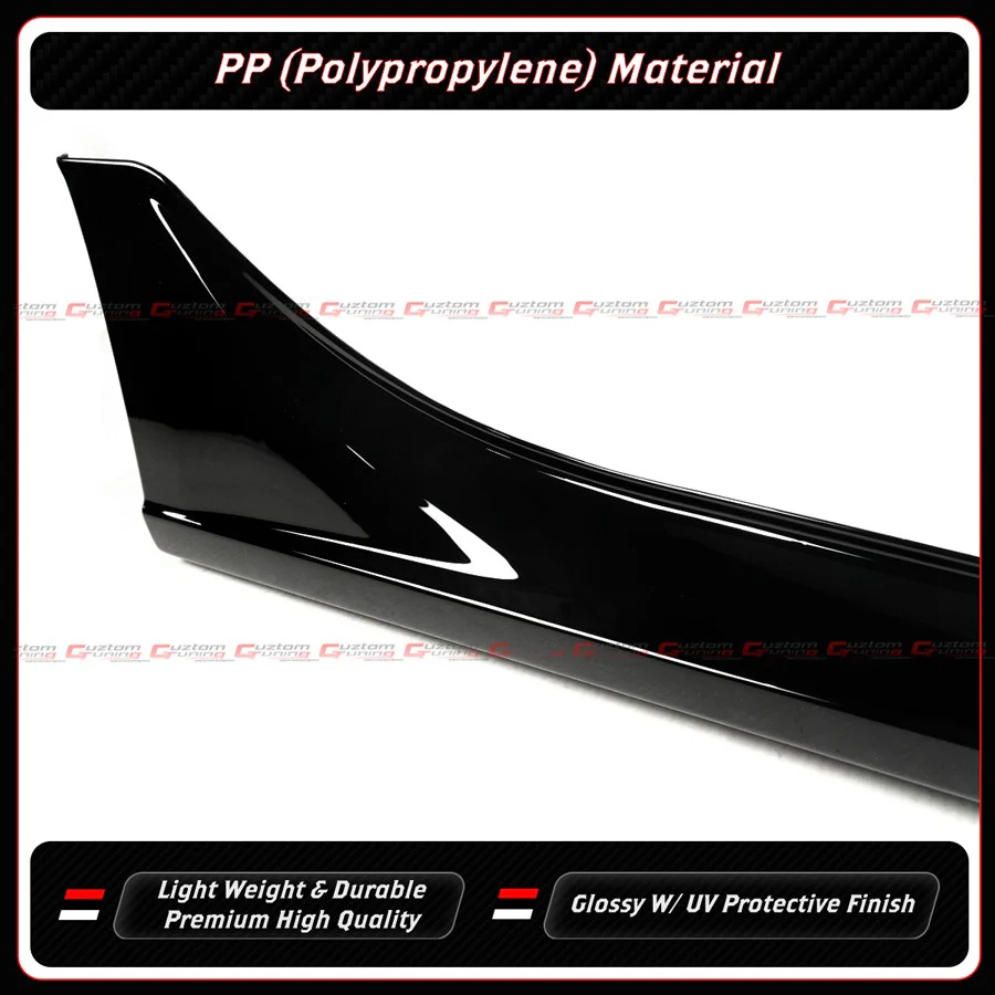 For 2023-2026 Honda Civic Type-R FL5 MU Style Gloss Black Side Skirt Extension - Image 5