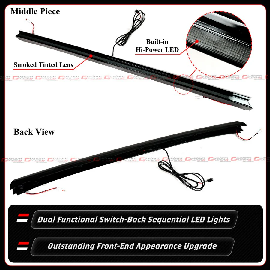 For 2023-2026 Honda CR-V Front Grill Hood Top Switch-Back Sequential DRL LED Lights - Image 5
