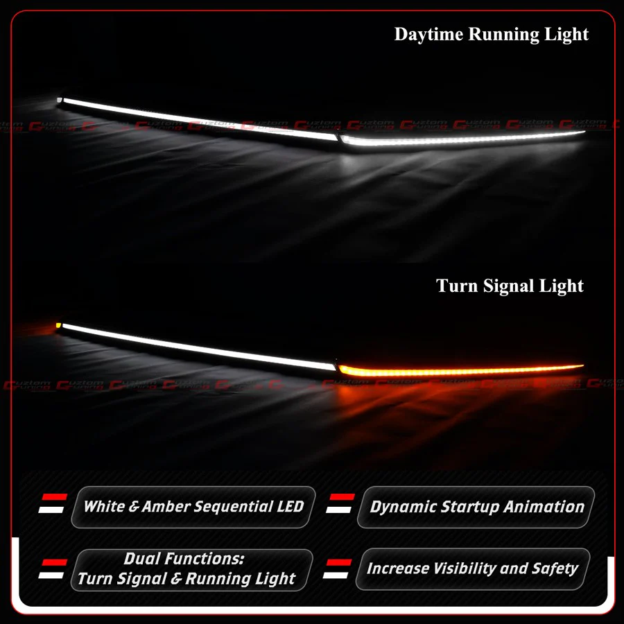 For 2023-2026 Honda CR-V Front Grill Hood Top Switch-Back Sequential DRL LED Lights - Image 7