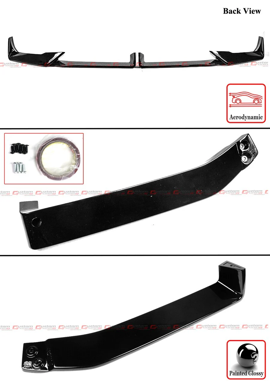 For 2024-2025 BMW X6 G06 M Sport LCI Gloss Black Front Bumper Lip Spoiler Splitter - Image 3