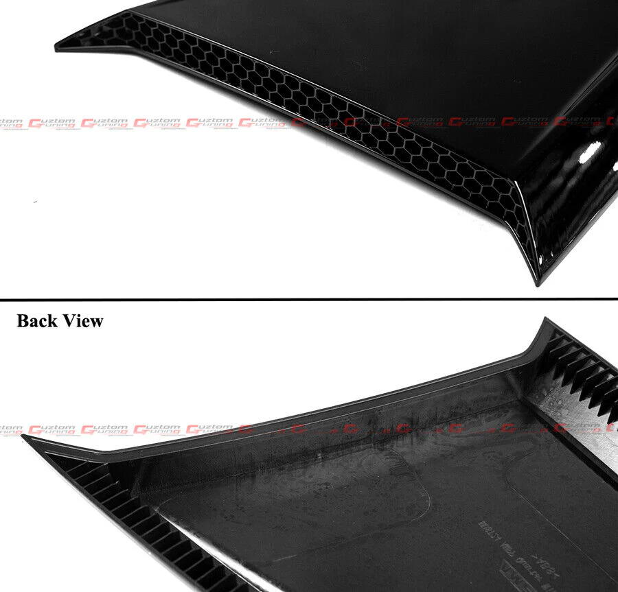 For 2024-2025 Ford Mustang Coupe Gloss Black Quarter Panel Side Window Louver Scoop - Image 3