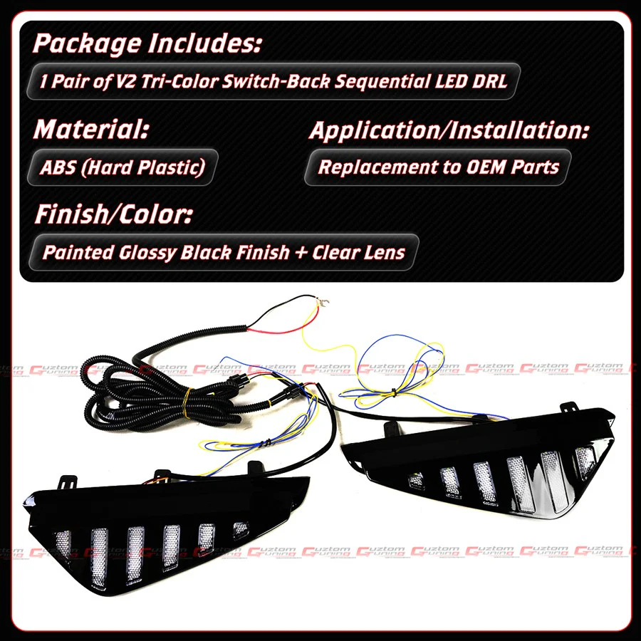 For 2024-2025 Nissan Sentra V2 Tri-Color LED DRL Sequential Day Time Running Light - Image 4