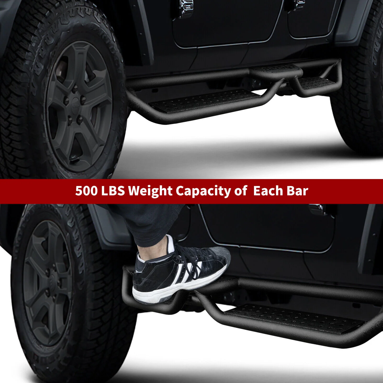 For 2024-2026 Toyota Tacoma Double/Crew Cab 6" Running Boards Nerf Bar Side Step - Image 5