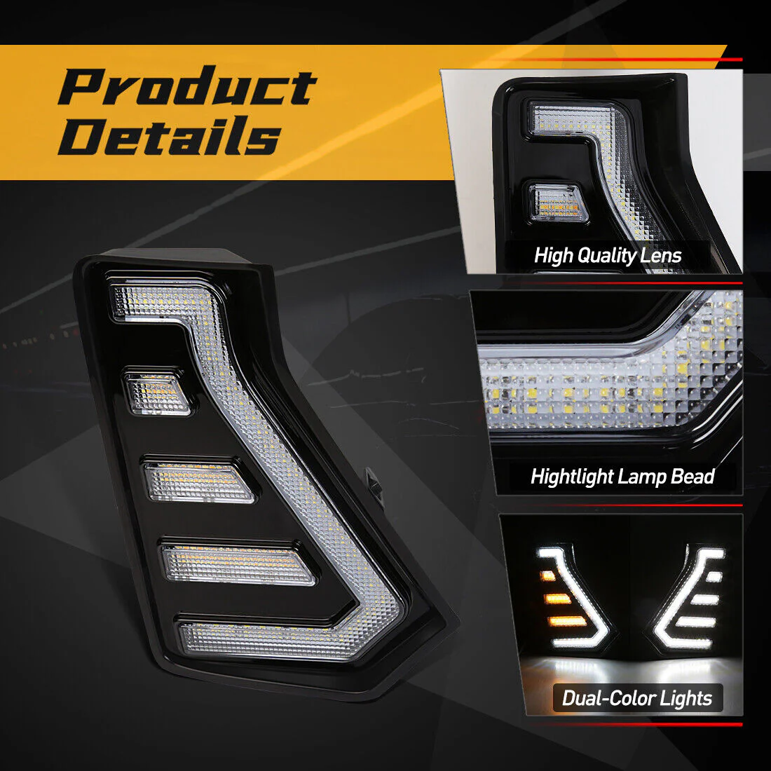 For 2024-2026+ Toyota Tacoma LED DRL Daytime Running Light Turn Signal Fog Lamp - Image 5