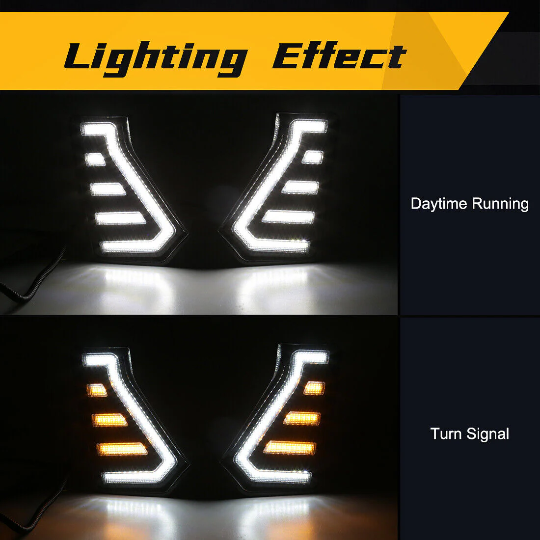 For 2024-2026+ Toyota Tacoma LED DRL Daytime Running Light Turn Signal Fog Lamp - Image 6