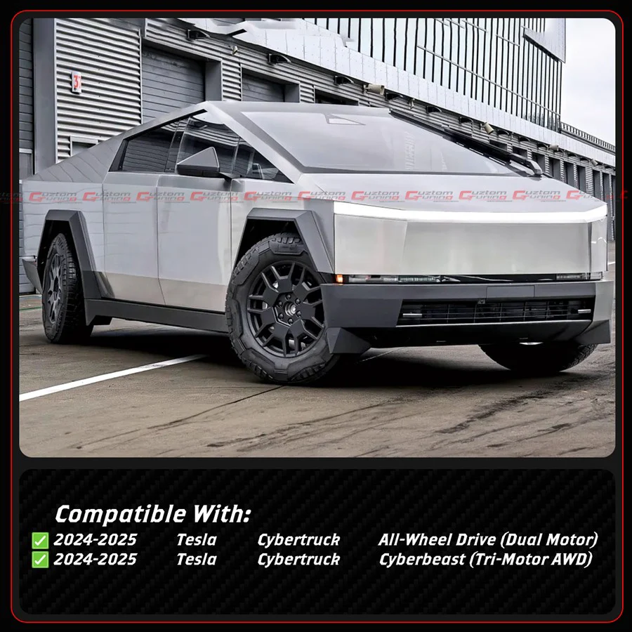 For 2024-2026 Tesla Cybertruck Direct Add-on Full Carbon Fiber Side Mirror Cover Cap - Image 3