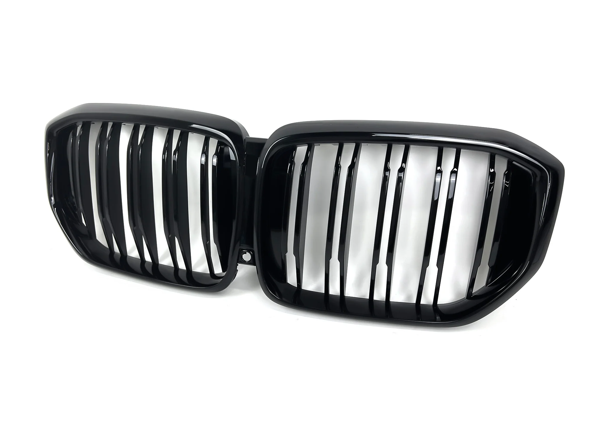 For 2024-2026 BMW X5 G05 LCI Gloss Black Dual Slats Front Kidney Grill - Image 4