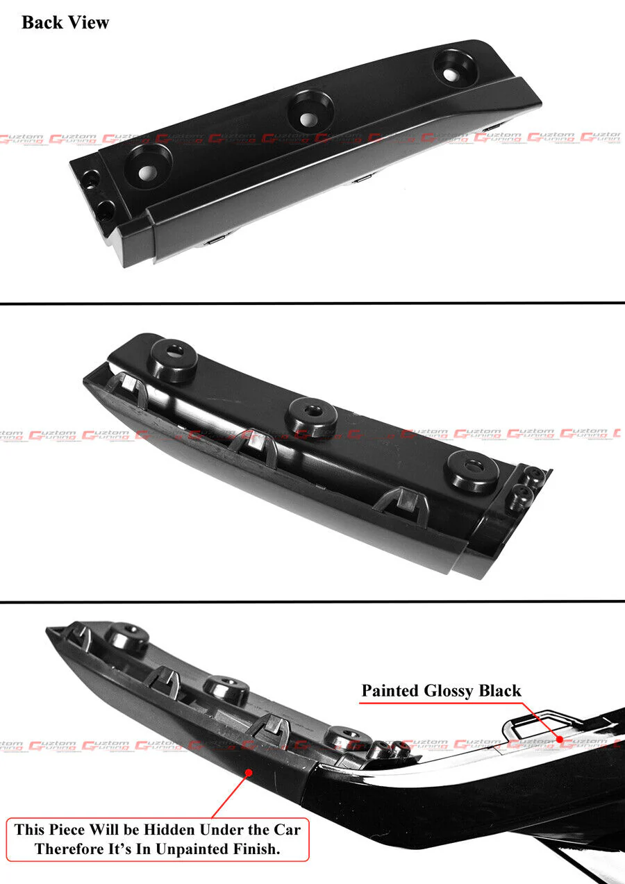 For 2024-2026 Tesla Model 3 Highland V Style Gloss Black Rear Bumper Diffuser Kit - Image 3
