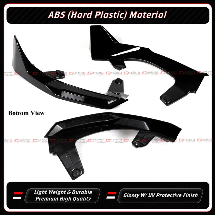 For 2025-2026 BMW G45 X3 M Sport Gloss Black Front Bumper Lip Splitter - Image 4