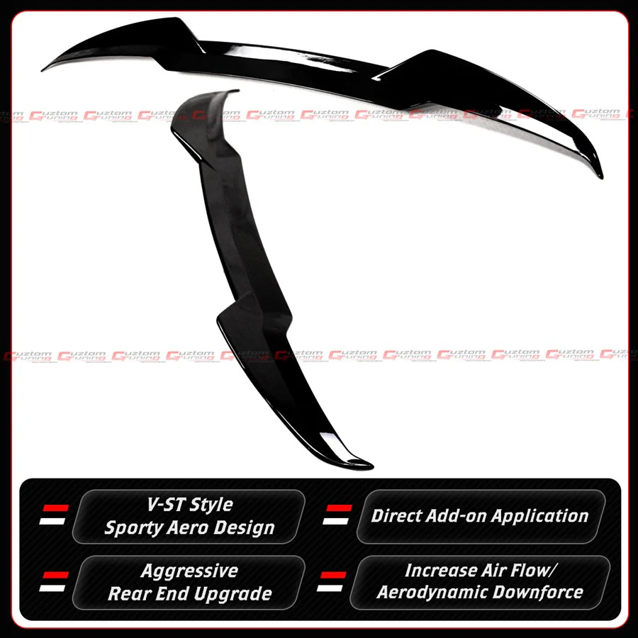 For 2025-2026 BMW G45 X3 V-ST Style Gloss Black Highkick Rear Roof Spoiler Wing Lid - Image 3