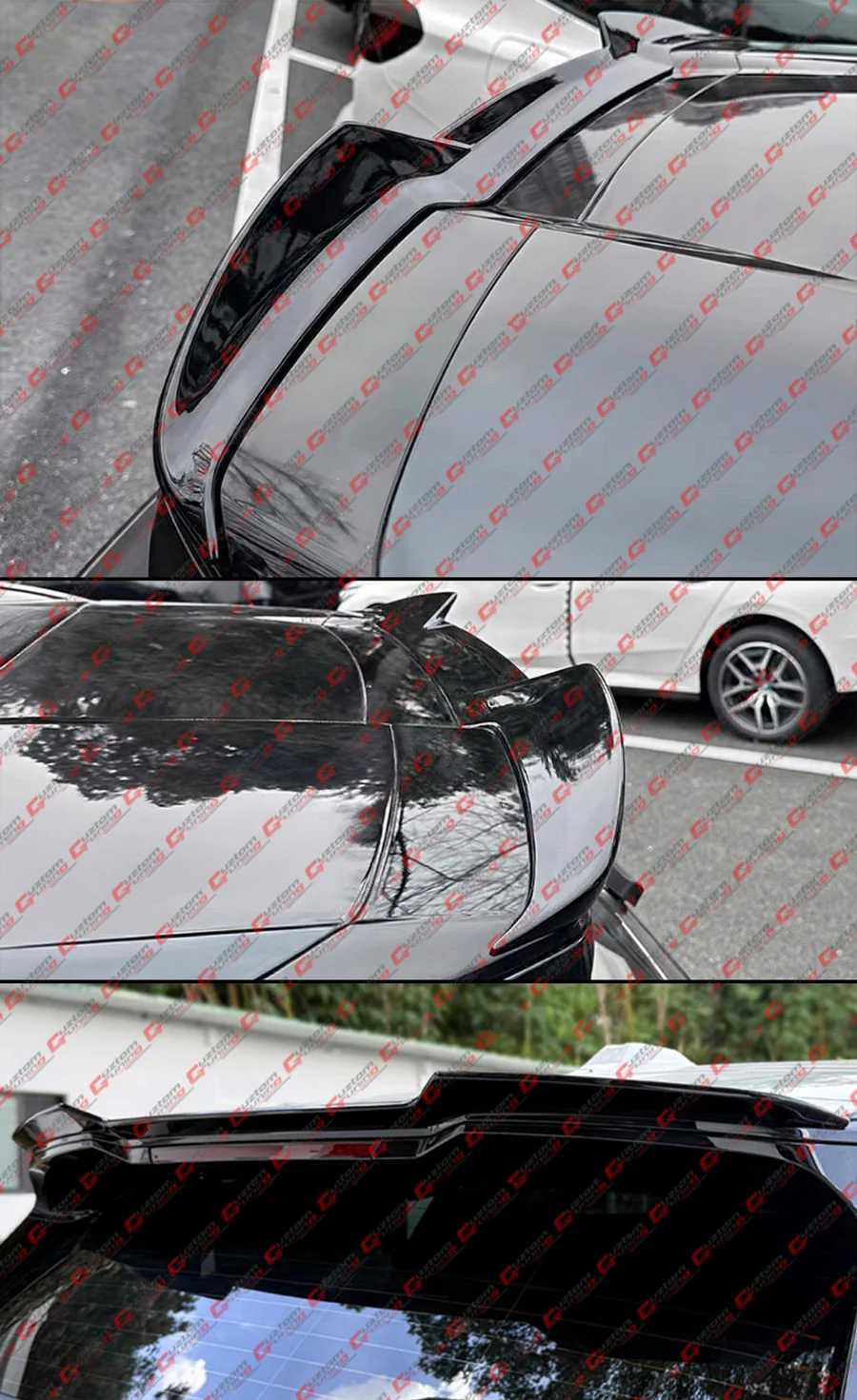 For 2025-2026 BMW G45 X3 V-ST Style Gloss Black Highkick Rear Roof Spoiler Wing Lid - Image 6