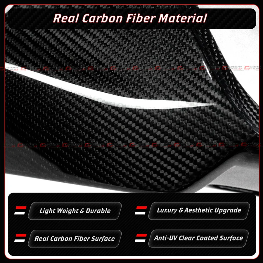 For 2025-2026 BMW G90 G99 M5 Real Carbon Fiber Front Bumper Lip - Image 5