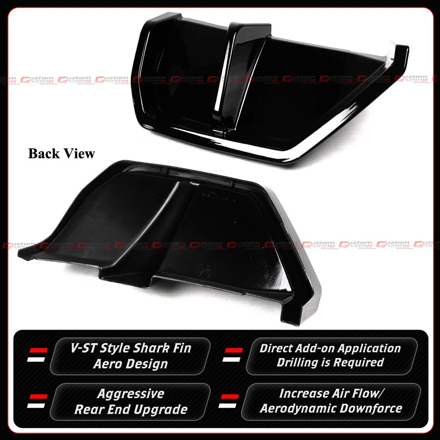 For 2025-2026 BMW X3 G45 M Sport V-ST Style Gloss Black Rear Bumper Diffuser Kit - Image 3